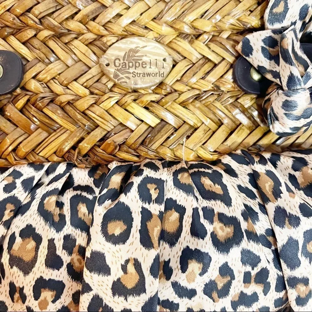 Leopard Print Cappelli Straworld bag